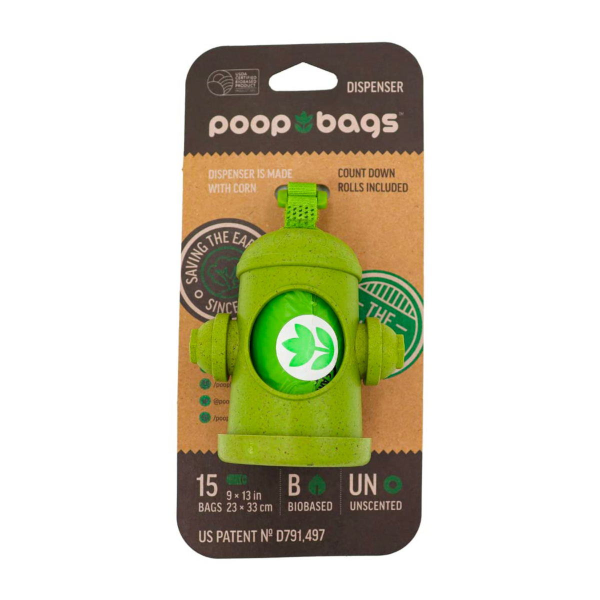 Greenline Biodegradable Poop Bags - 8 Roll Pack